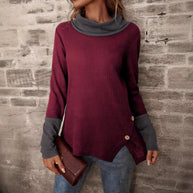 Damen Pullover mit modischem Kragen WW