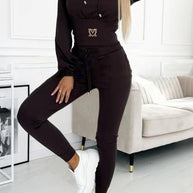 Femme Stylisches Sportliches Trainingsanzug Set WW