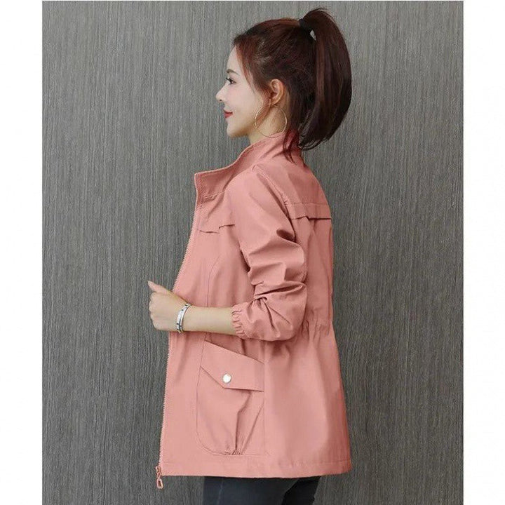 Damen-Trenchcoat mit Reißverschluss und leichter Ausführung