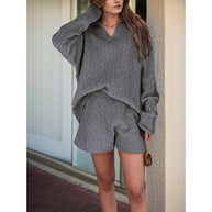 Damen bequeme Strickoberteil mit lässigem Schnitt und hochwertigen Details WW
