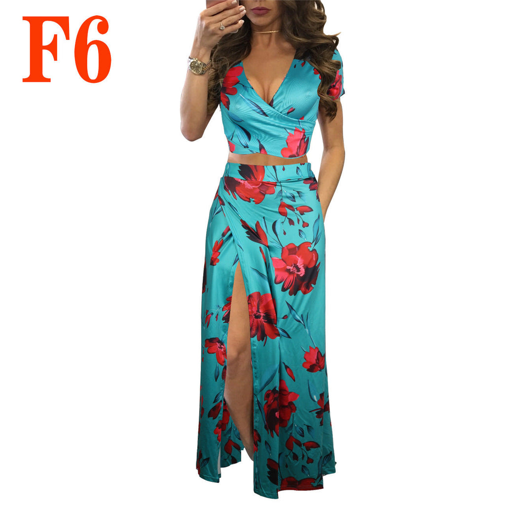 WW | Digitaler Druck Floral Zwei-Teile-Set