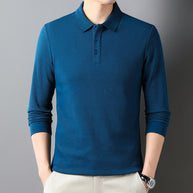 Herren Langarm-Polo mit edler Struktur und bequemer Passform WW