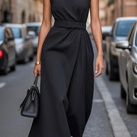 Damen Elegantes Kleid mit hohem Schlitz und tailliertem Schnitt WW