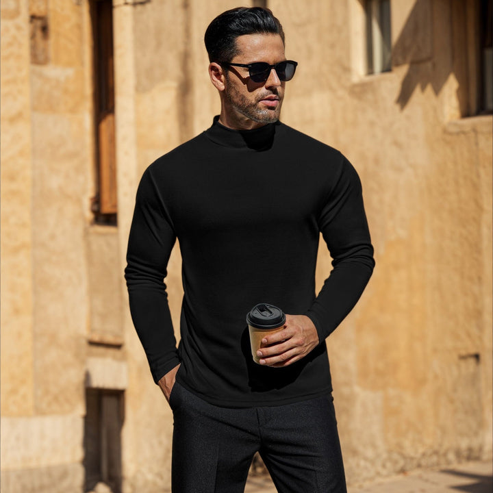 Herren Stehkragen Pullover aus weichem Baumwollmix W&W Mode