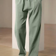 Herren Bequeme Leinenhose mit verstellbarem Bund WW