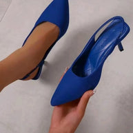 Damen Slingback-Pumps mit schmaler Spitze und leichter Absatzhöhe WW