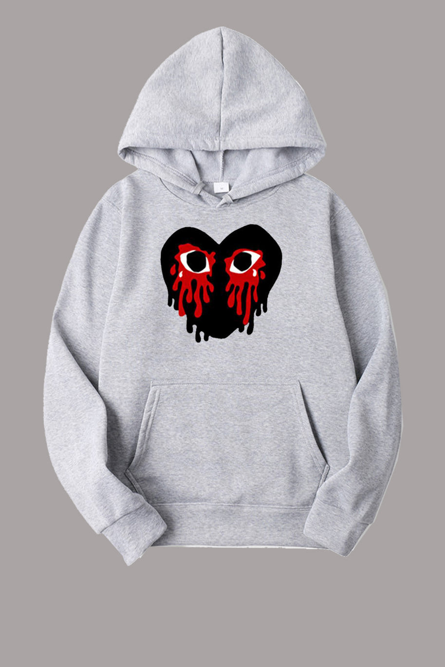 Damen Sportlicher Kapuzenpullover mit kreativem Herzmotiv WW