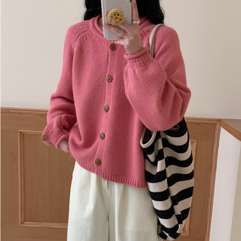 Damen Strickjacke mit asymmetrischem Schnitt und großzügigen Ballonärmeln WW