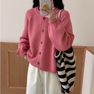 Damen Strickjacke mit asymmetrischem Schnitt und großzügigen Ballonärmeln WW