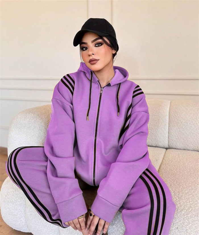 Damen Sportlicher Jumpsuit mit hohem Kragen und seitlichem Reißverschluss WW