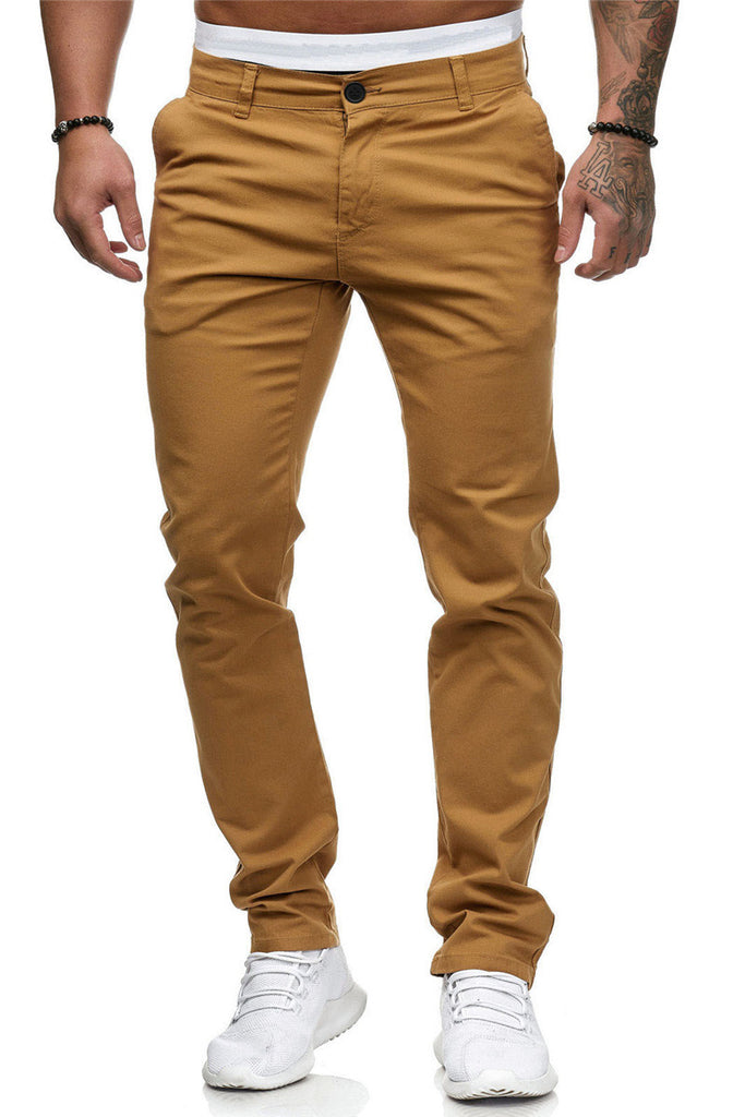 Herren maßgeschneiderte Slim-Fit Chino-Hosen WW