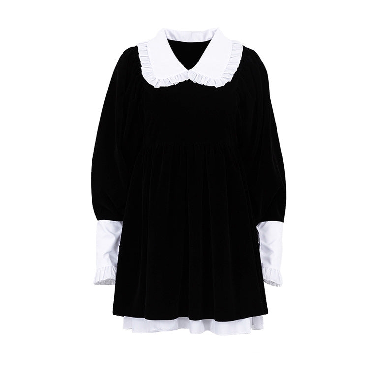 W&W Mode | Luxuriöse Französisch Stil Puppe Kragen Mode Kleid