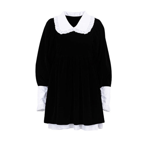 W&W Mode | Luxuriöse Französisch Stil Puppe Kragen Mode Kleid