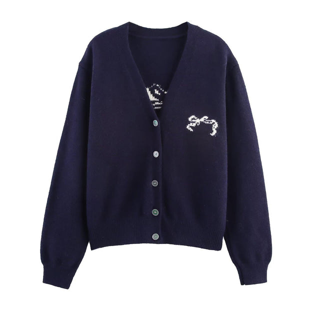 Damen Strickjacke mit dekorativen Knopfdetails und hochwertigem Material WW