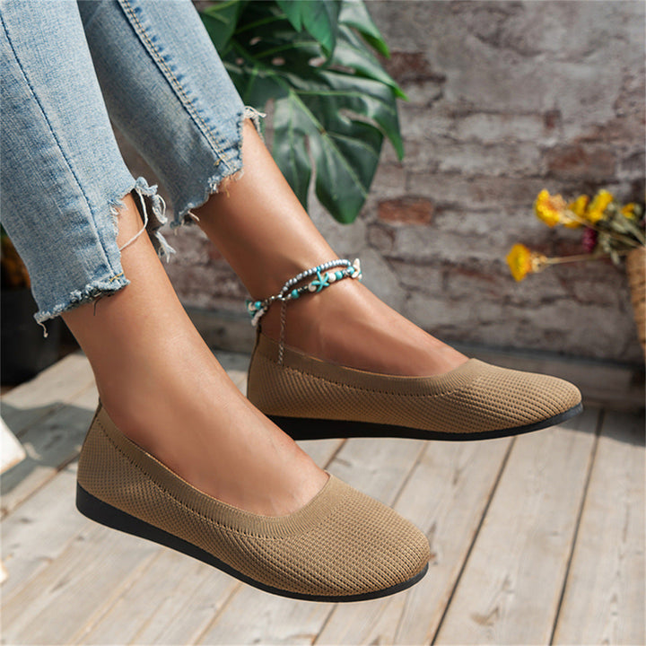 W&W Mode Ballerinas | Modische orthopädische Schuhe mit niedrigem Absatz für Frauen