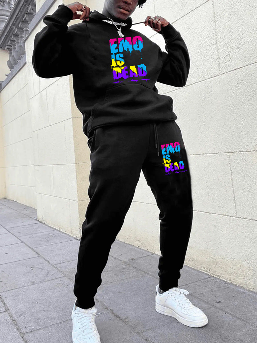 Damen Sportliches Hoodie und Jogginghose Set mit buntem Grafikelement WW