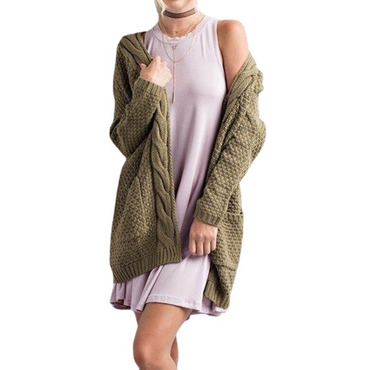 Damen Strickcardigan mit gemütlicher Oversized-Passform und Taschen WW