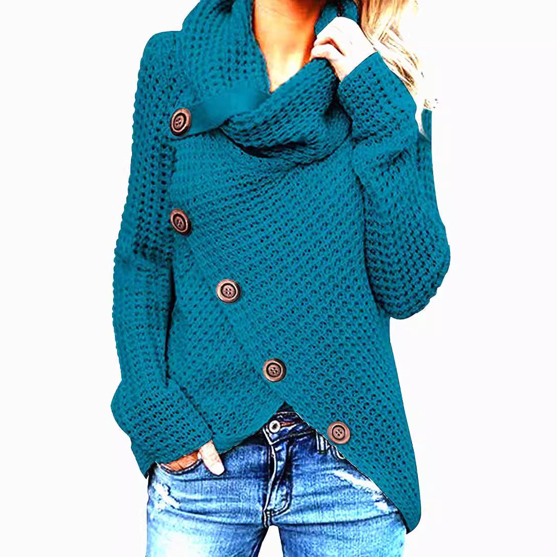 Damen Strickjacke mit asymmetrischem Schnitt und Kragen WW