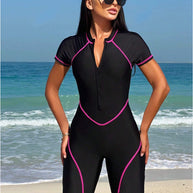 Femme Kurzarm Reißverschluss Surfanzug WW