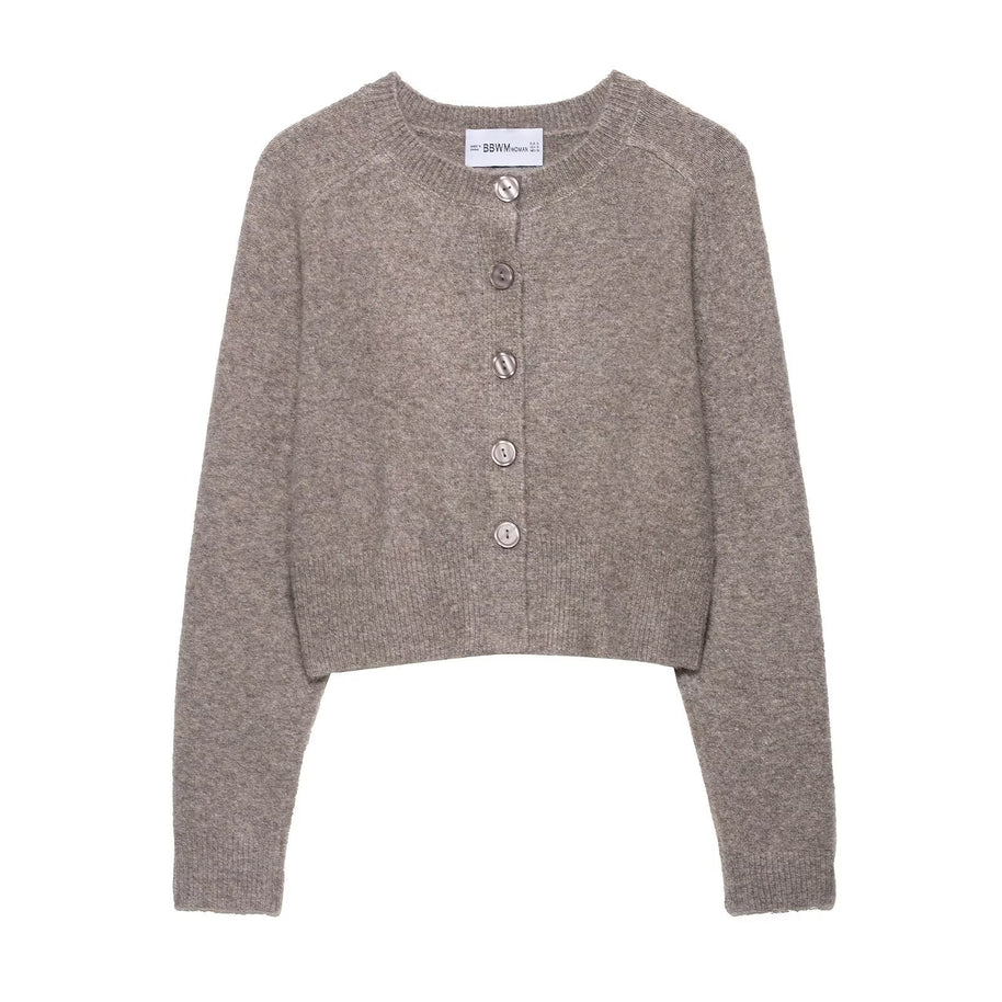 Damen Strickjacke mit edlen Knöpfen und modernem Schnitt WW