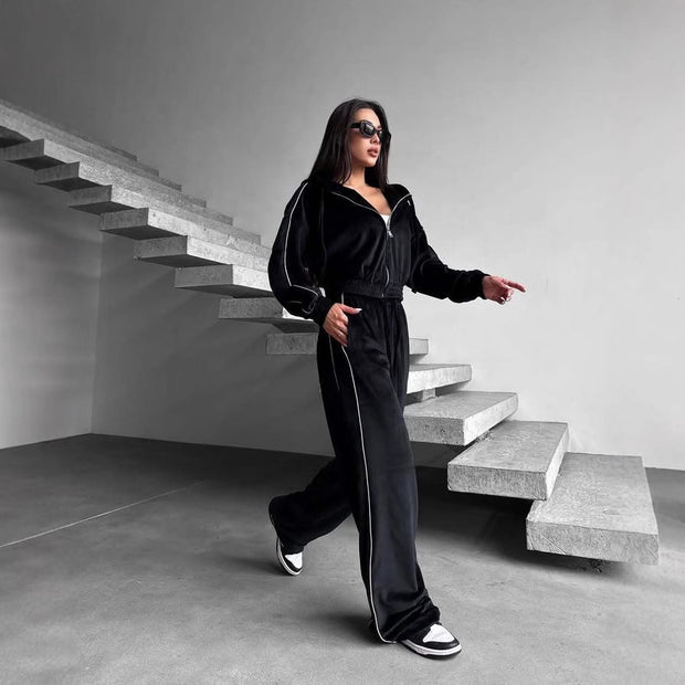 Damen Sportlicher Fleece-Jumpsuit WW