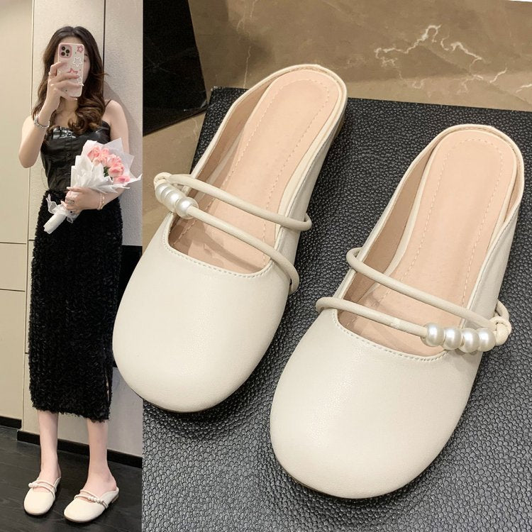 Damen Mules mit modischer Perlenverzierung W&W