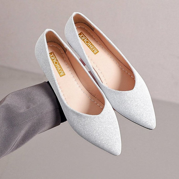 Damen elegante Ballerinas mit schickem Obermaterial und komfortabler Sohle W&W
