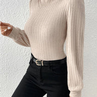 WW CozyKnit geschopptes Rollkragenlangarm-Sweater
