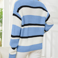 Damen Strickjacke mit Streifenmuster WW