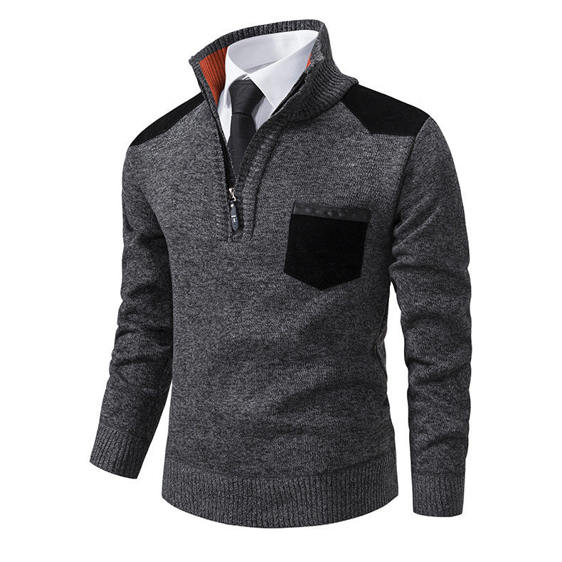 Herren modischer Pullover mit Stehkragen WW