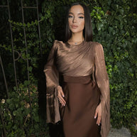 Damen Abendkleid mit eleganter Drapierung WW