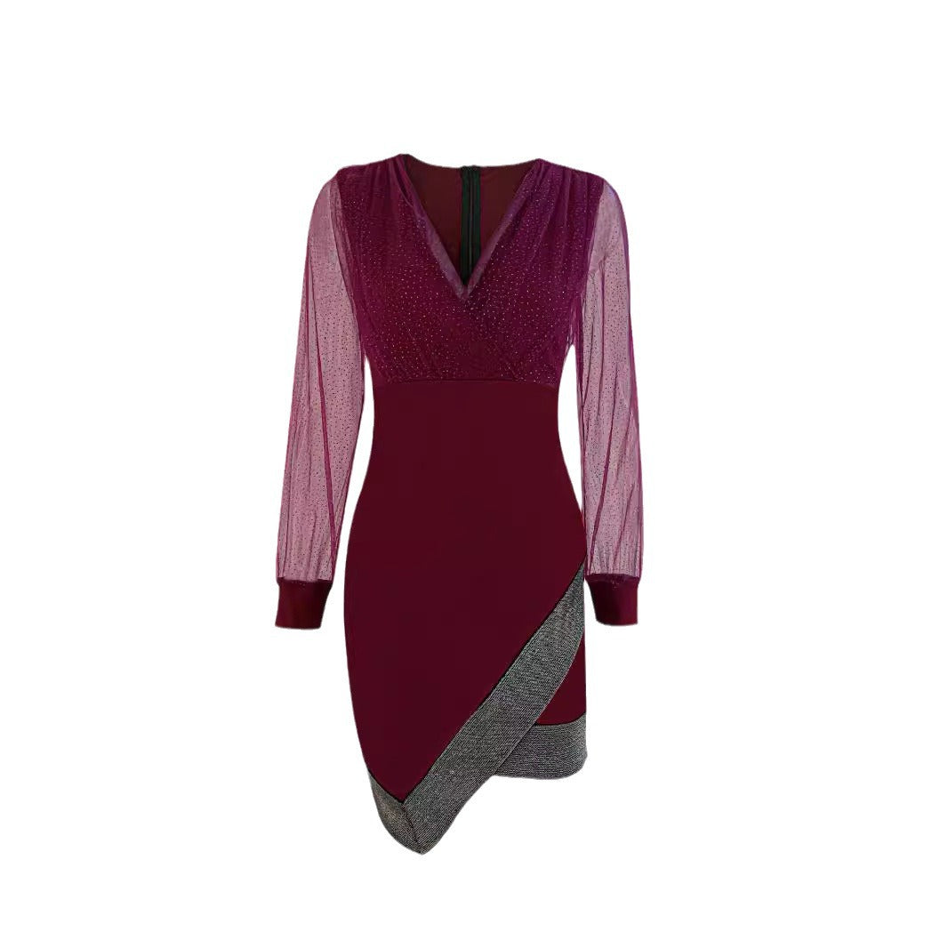 Damen Abendkleid mit funkelnden Details und elegantem Schnitt W&W Mode