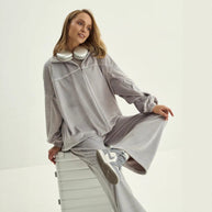 Damen Sportliche Fleece-Jacke mit hohem Kragen WW