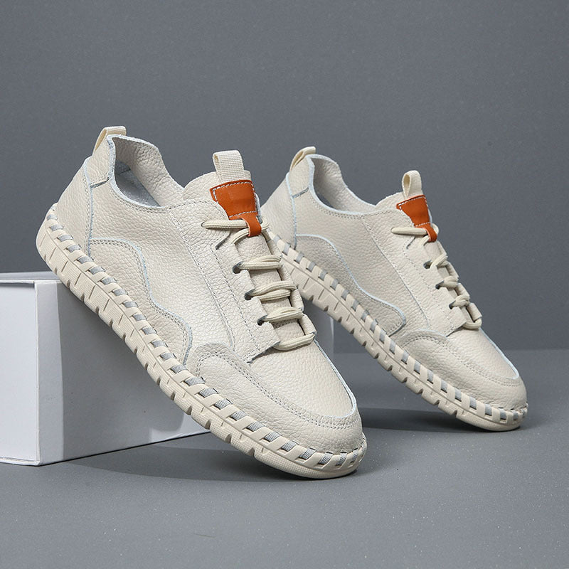 Herren Freizeit Leder Sneakers WW