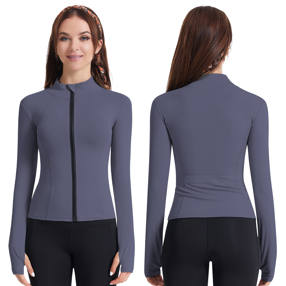 Damen Sportjacke mit hohem Kragen und praktischem Reißverschluss WW