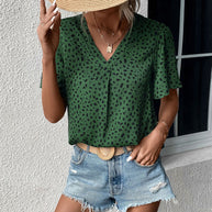 Damen Bluse mit lockerem Schnitt und voluminösen Ärmeln WW