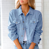W&W - Einfarbige Denim Jacke