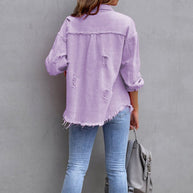 Zerfetzte Jeansjacke