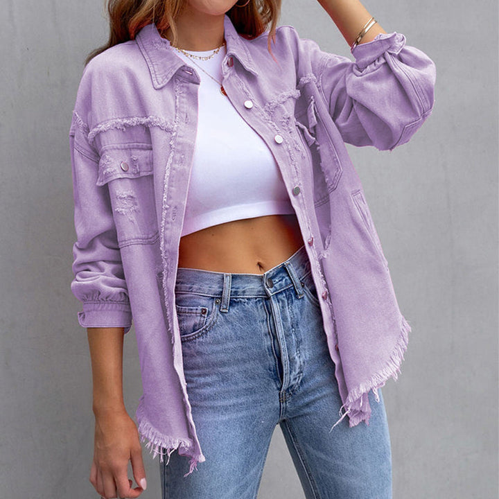 Zerfetzte Jeansjacke