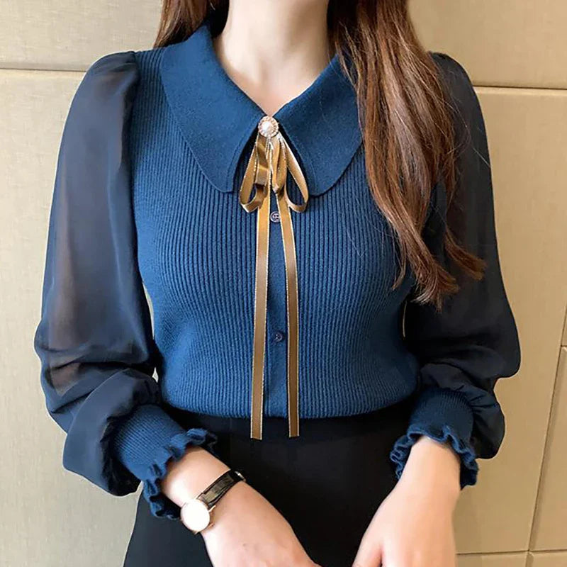 WW | Eleganter Damenpullover Mit Kragen