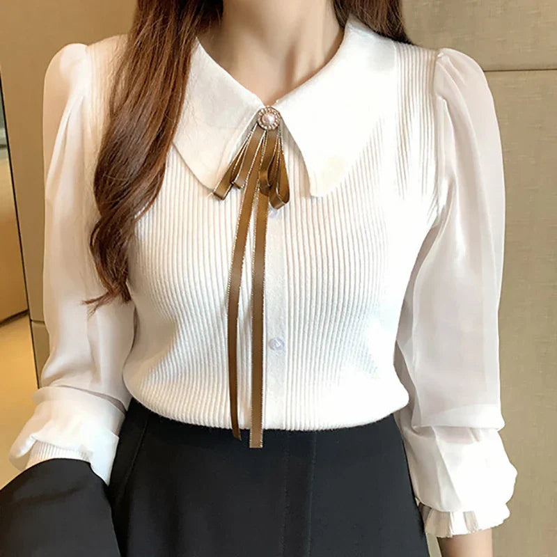 WW | Eleganter Damenpullover Mit Kragen
