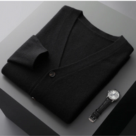 WW | Cashmere Strickjacke V-ausschnitt Knopfverschluss Weicher Leichter Strick