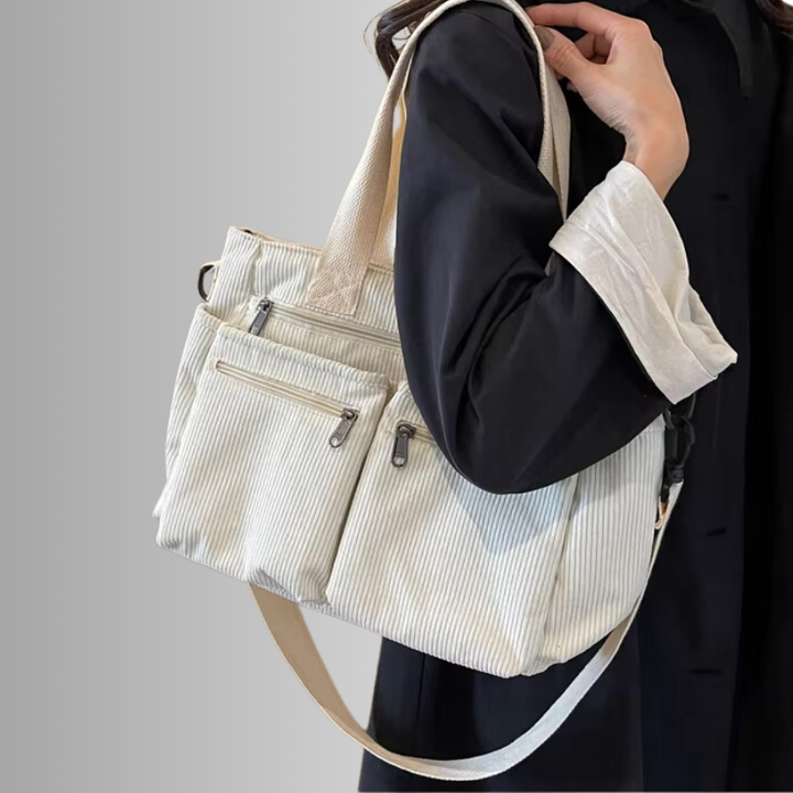 W&W Mode | Cord Schultertasche Mit Mehreren Taschen Für Damen
