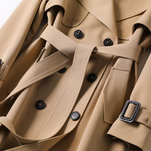 WOLFF - Trenchcoat Voor Dames Met Dubbele Rij Knopen