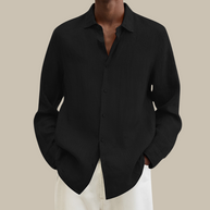 WW | Stilvolles Leinen Herrenhemd Mit Langen Ärmeln