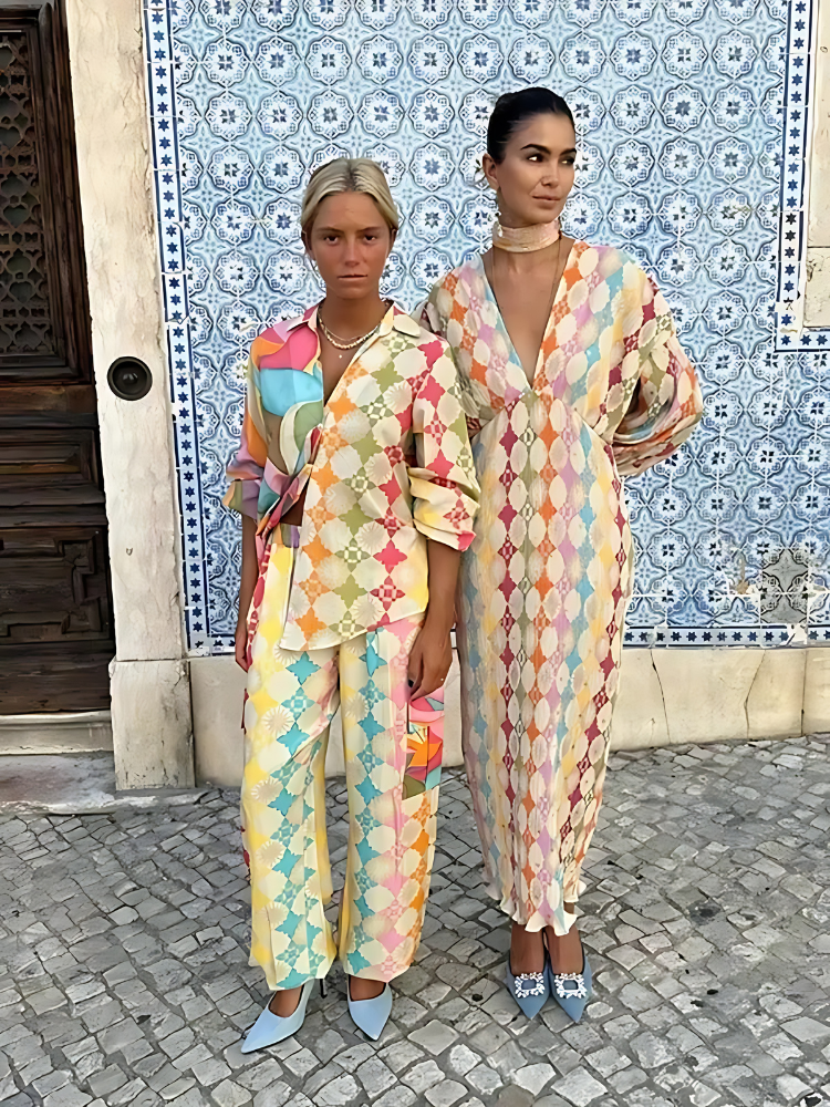 WW | Bunte Geometrische Set für Damen