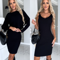 Ärmelloses Kleid mit passendem Pullover