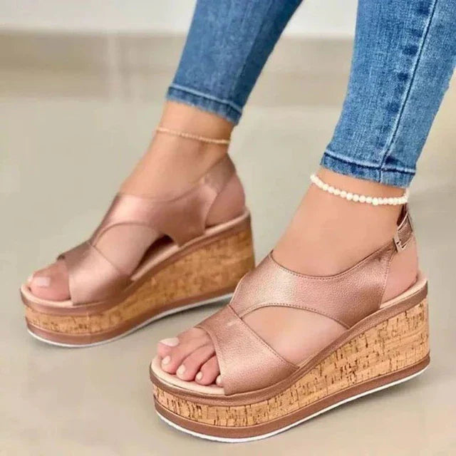 WW | Trendy Offene Zehenschuhe Mit Absatz Für Damen