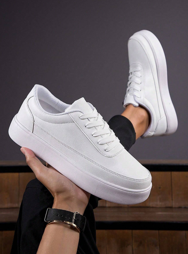 WW | Weiße Orthopädische Sneakers Herren Unterstützung Und Komfort