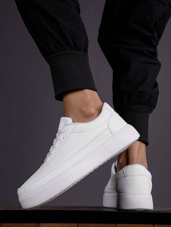WW | Weiße Orthopädische Sneakers Herren Unterstützung Und Komfort